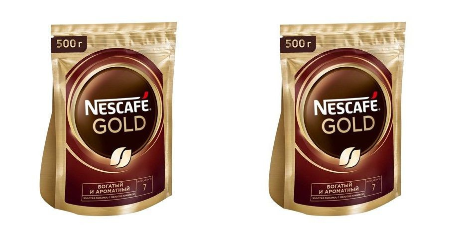 NESCAFE Кофе растворимый сублимированный Gold, 500 г, 2 шт - купить с ...