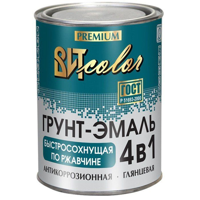 Грунт-эмаль по ржавчине 4в1,(ярко-зеленая), 0.8кг. "ВИТcolor",быстросохнущая,антикоррозийная  #1