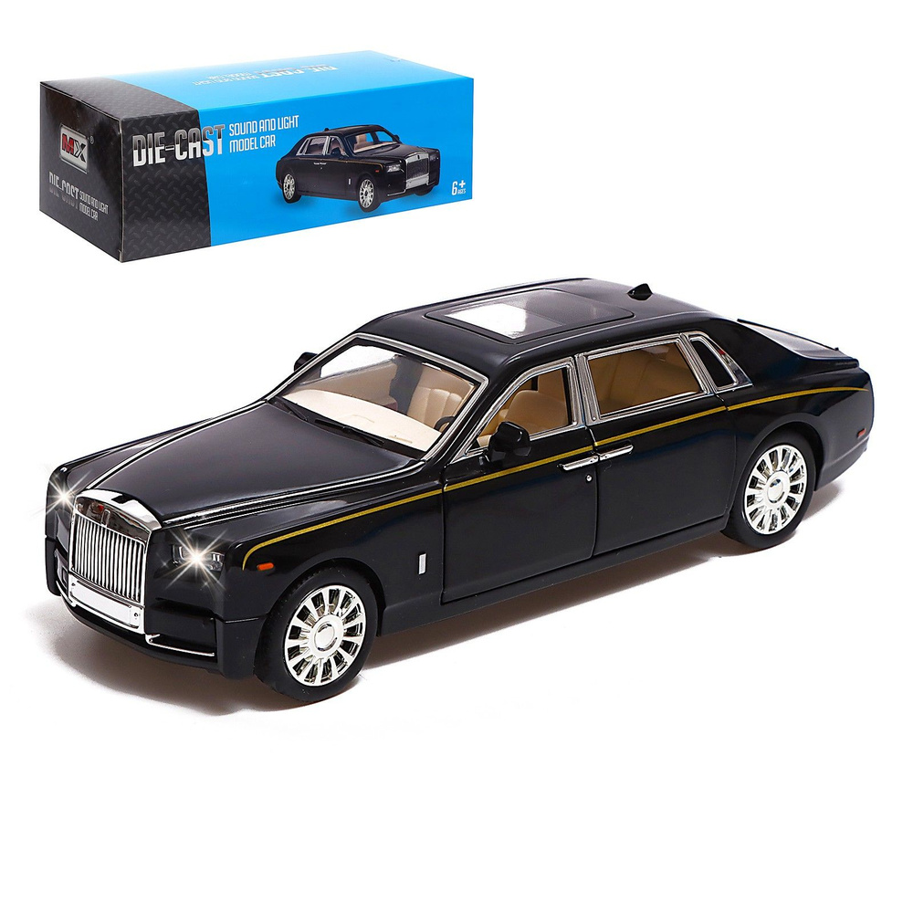 Машина металлическая Rolls-Royce Phantom, 1:24, открываются двери, капот,  багажник, цвет чёрный - купить с доставкой по выгодным ценам в  интернет-магазине OZON (802816495)