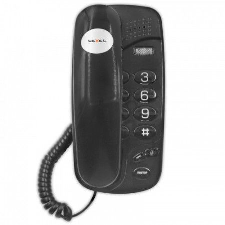Телефон проводной TeXet TX-238 черный #1