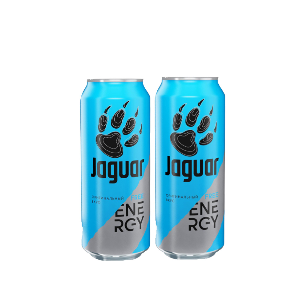 Напиток безалкогольный тонизирующий газированный "Jaguar Free Energy 0.45л ж/б*2шт  #1