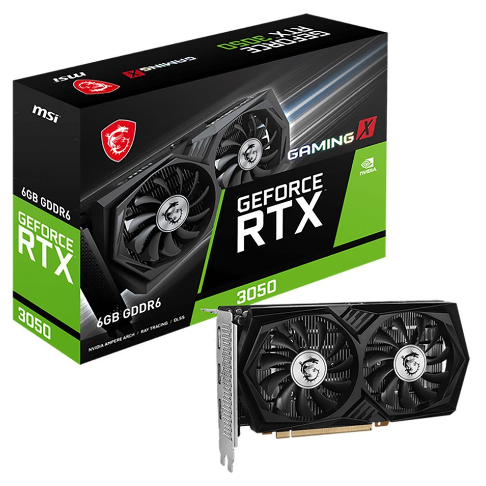 Видеокарта MSI GeForce RTX 3050, 6 ГБ PCI Express 4.0 DisplayPort
