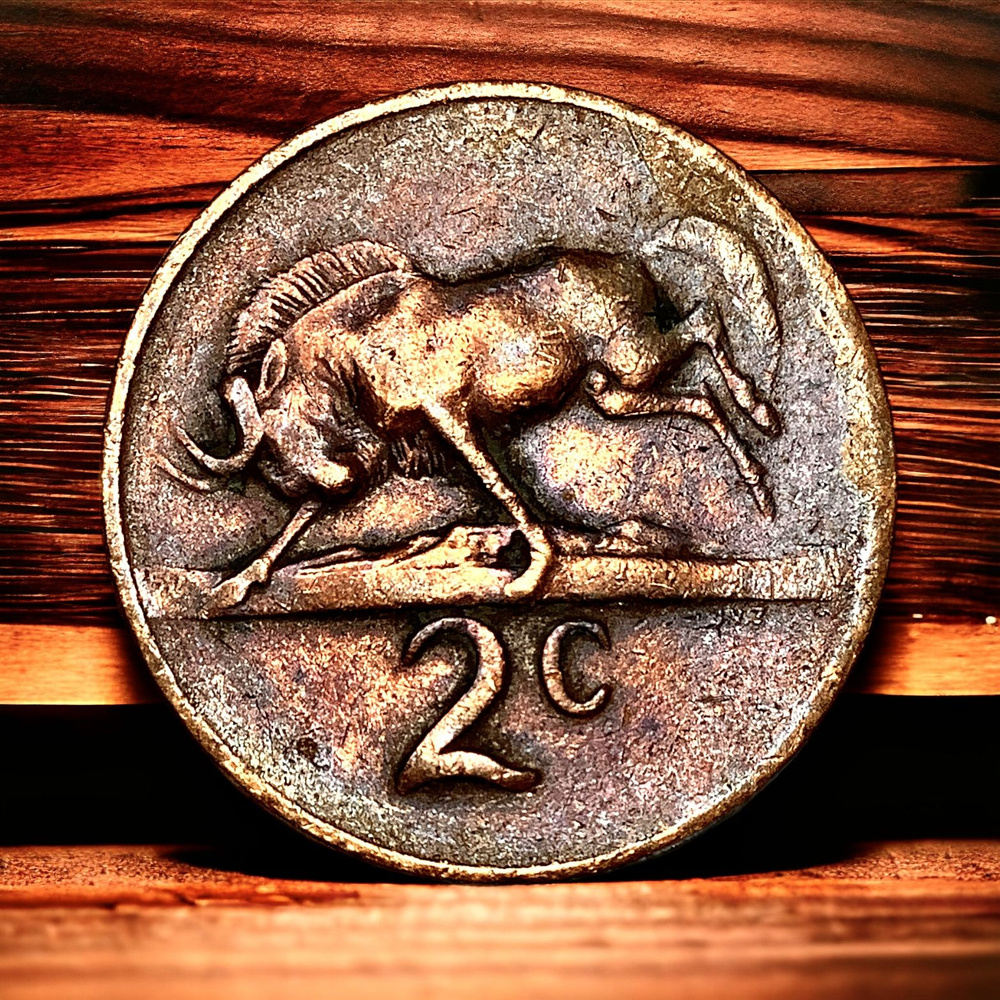 Монета ЮАР 2 цента 1965 года. Антилопа - купить в интернет-магазине ...
