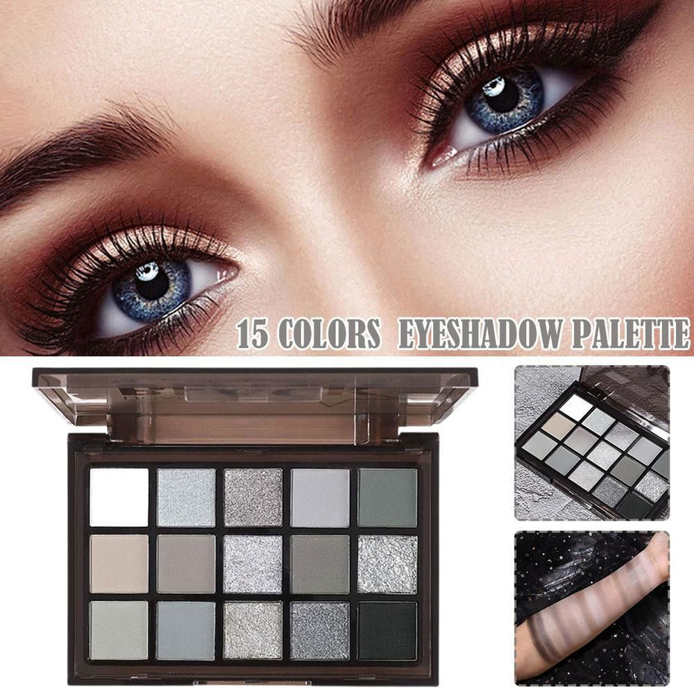 Тени для век палетка теней Eyeshadow Palette 15 Colors,Тени для век и хайлайтер  #1