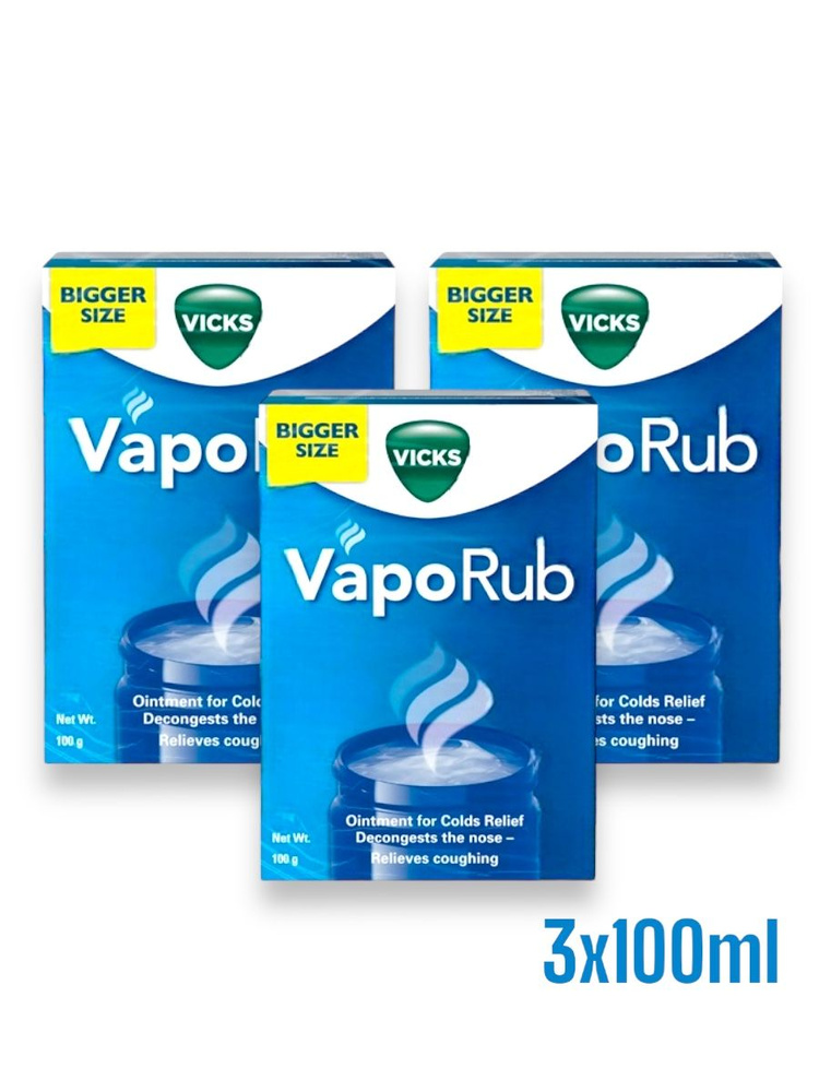 Согревающая мазь для горла и носа Vaporub 100 г., 3 шт #1