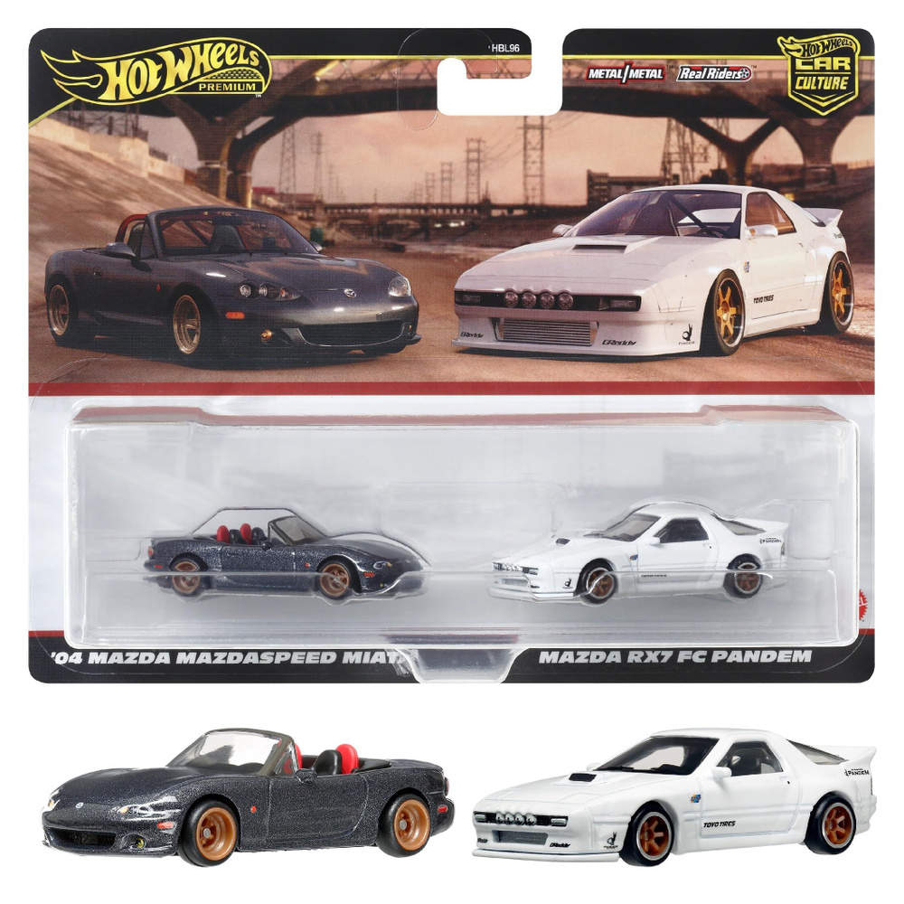 Машинка Hot Wheels HBL96 Mazdaspeed Miata & Mazda RX7 FC Pandem #1