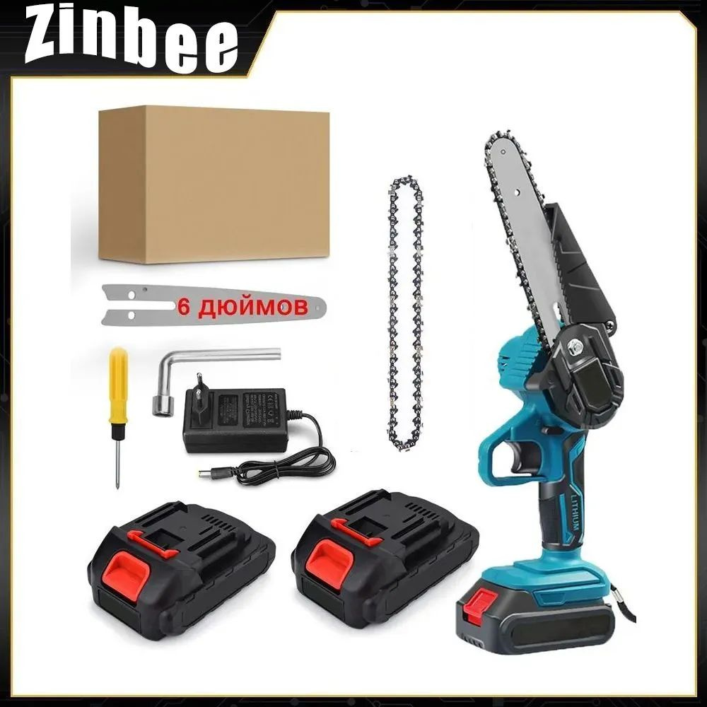 6 дюймов Мини пила аккумуляторная электрическая цепная садовая ...