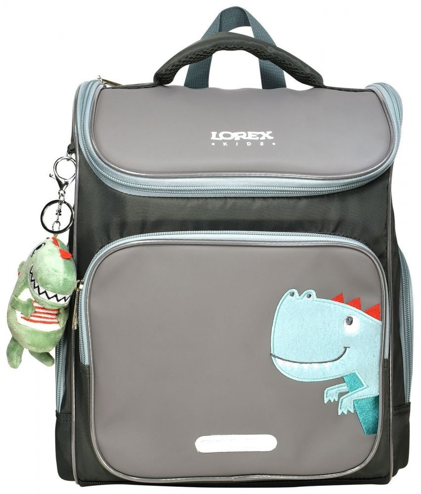 Рюкзак LOREX KIDS CLASSIC DINO 16 л серый 36x28x16 жестк. каркас 1 отд. молния держатель для карточек #1