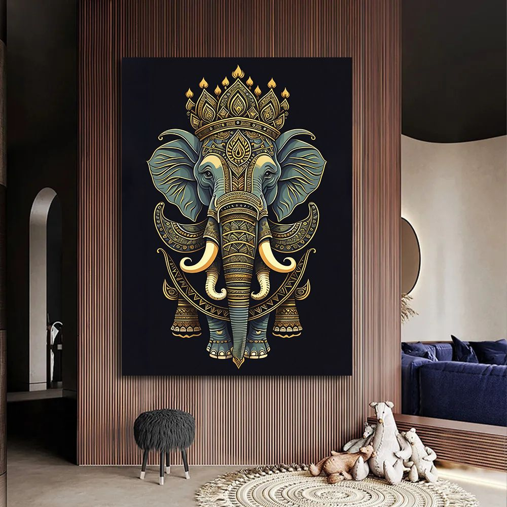 Картина Слон, мандала 30х40 см. #1