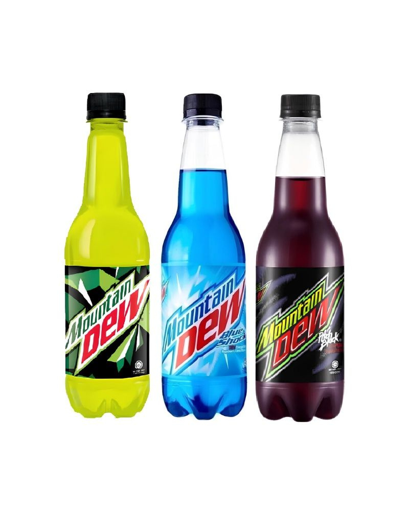 Набор газированных напитков Mountain Dew Pitch Black, Blue Shock ...