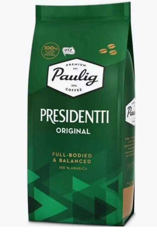 Кофе в зернах Presidentti Original, 250 г 2шт #1