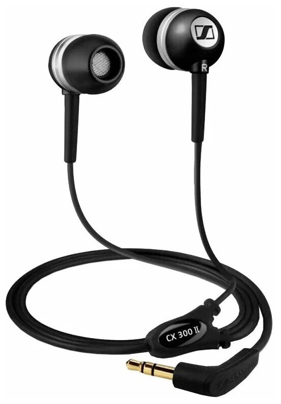 Sennheiser Наушники проводные Sennheiser CX 300-II, 3.5 мм, черный, серебристый  #1