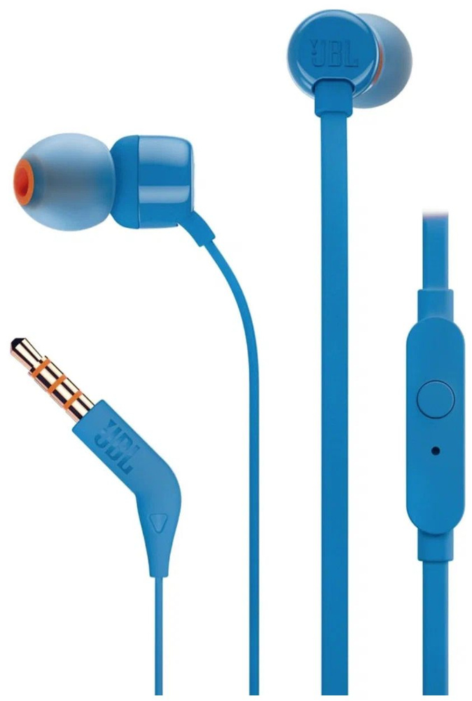 Проводные наушники JBL Tune 110,mini jack 3.5 mm, синий #1