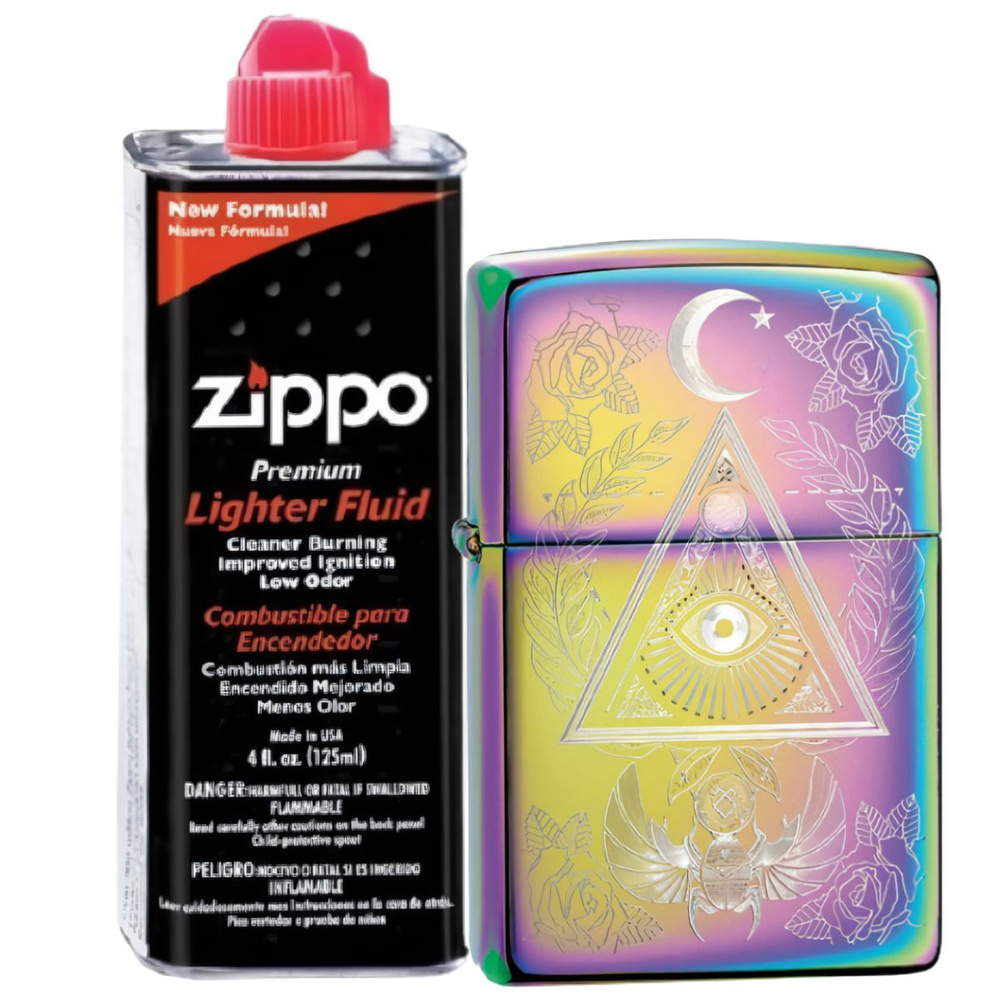 Бензиновая зажигалка ZIPPO Classic Multi Color + бензин Zippo 125 мл 49061-3141  #1