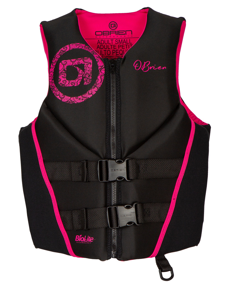 Спасательный жилет неопрен женский O'Brien VEST TRADITIONAL WMS PINK черно-розовый размер L (2232143) #1