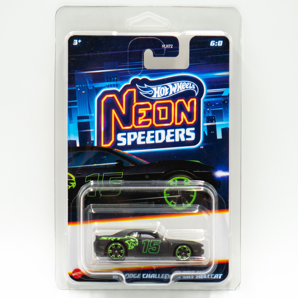 Машинка Hot Wheels Specials Neon Speeders 15 Dodge Challenger SRT Hellcat HLH72 #1