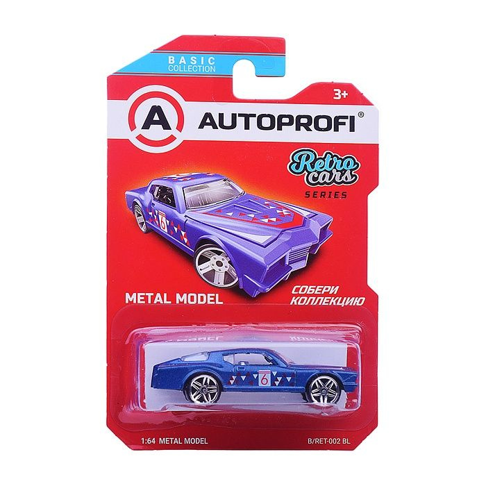 Машинка Autoprofi коллекционная 1:64, Серия Retro Cars, синий (B/RET-002 BL)  #1