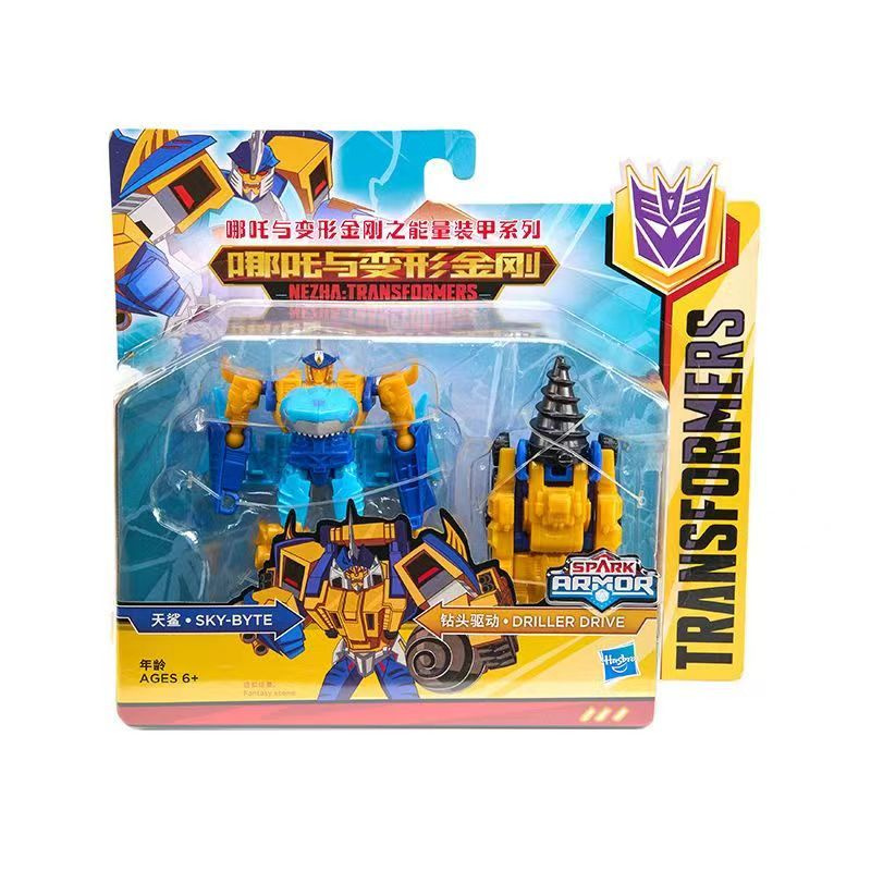 Игрушка Hasbro Трансформеры Nezha:Transformers Sky-Byte & Driller Drive 11cm E4355  #1