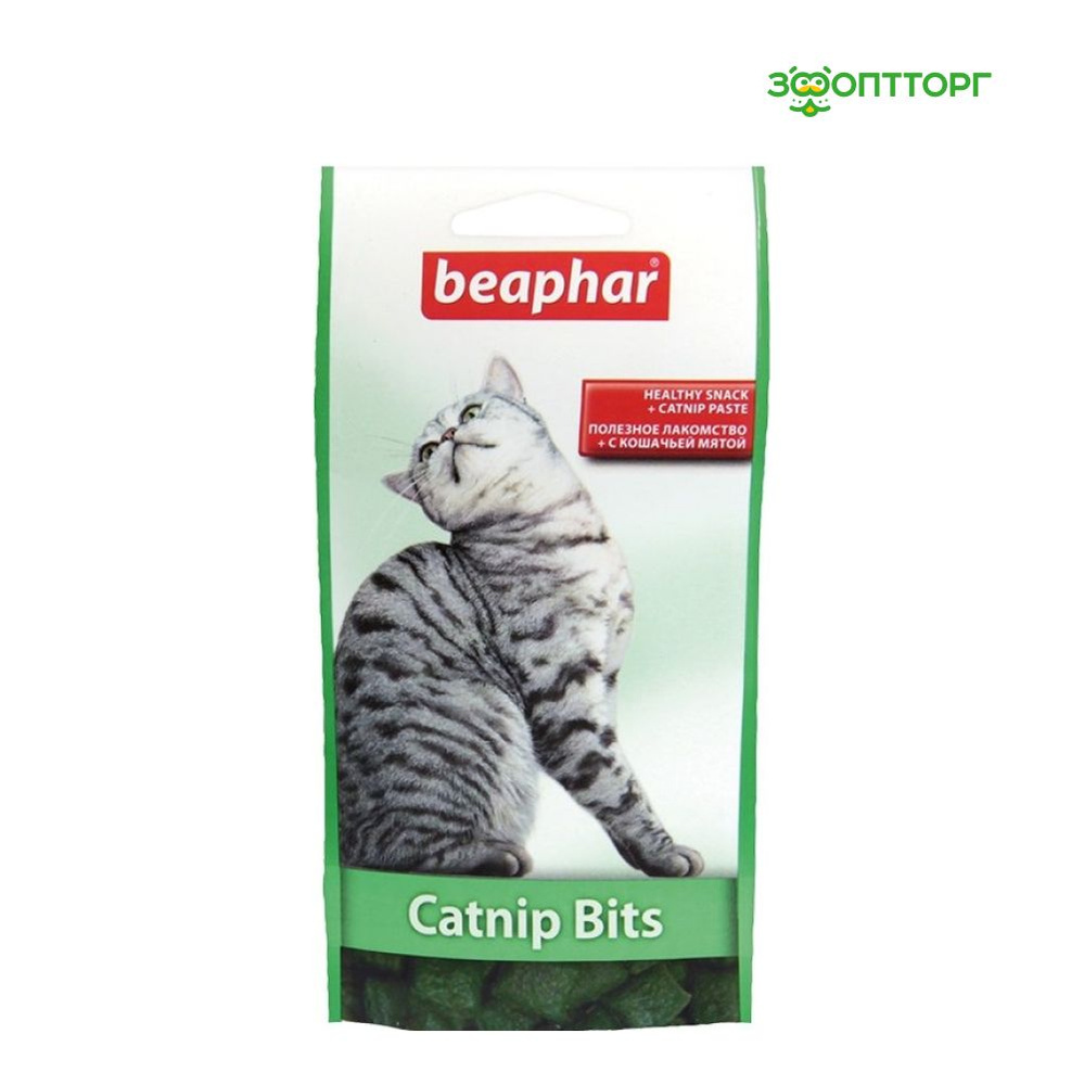 Beaphar Catnip Bits подушечки для кошек с кошачьей мятой 35 г. #1