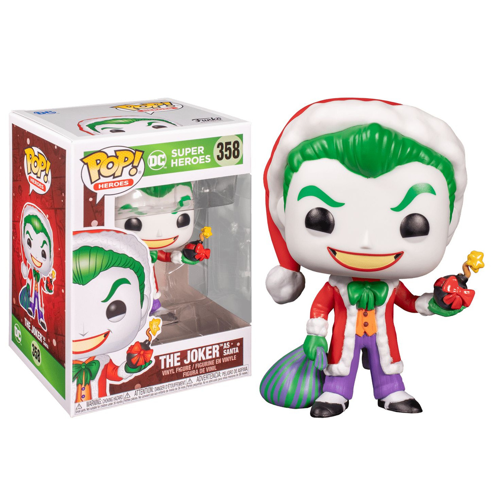 Фигурка Funko Pop! Joker as Santa Holiday (Фанко Поп Джокер Санта из комиксов ДС Комикс Праздники)  #1