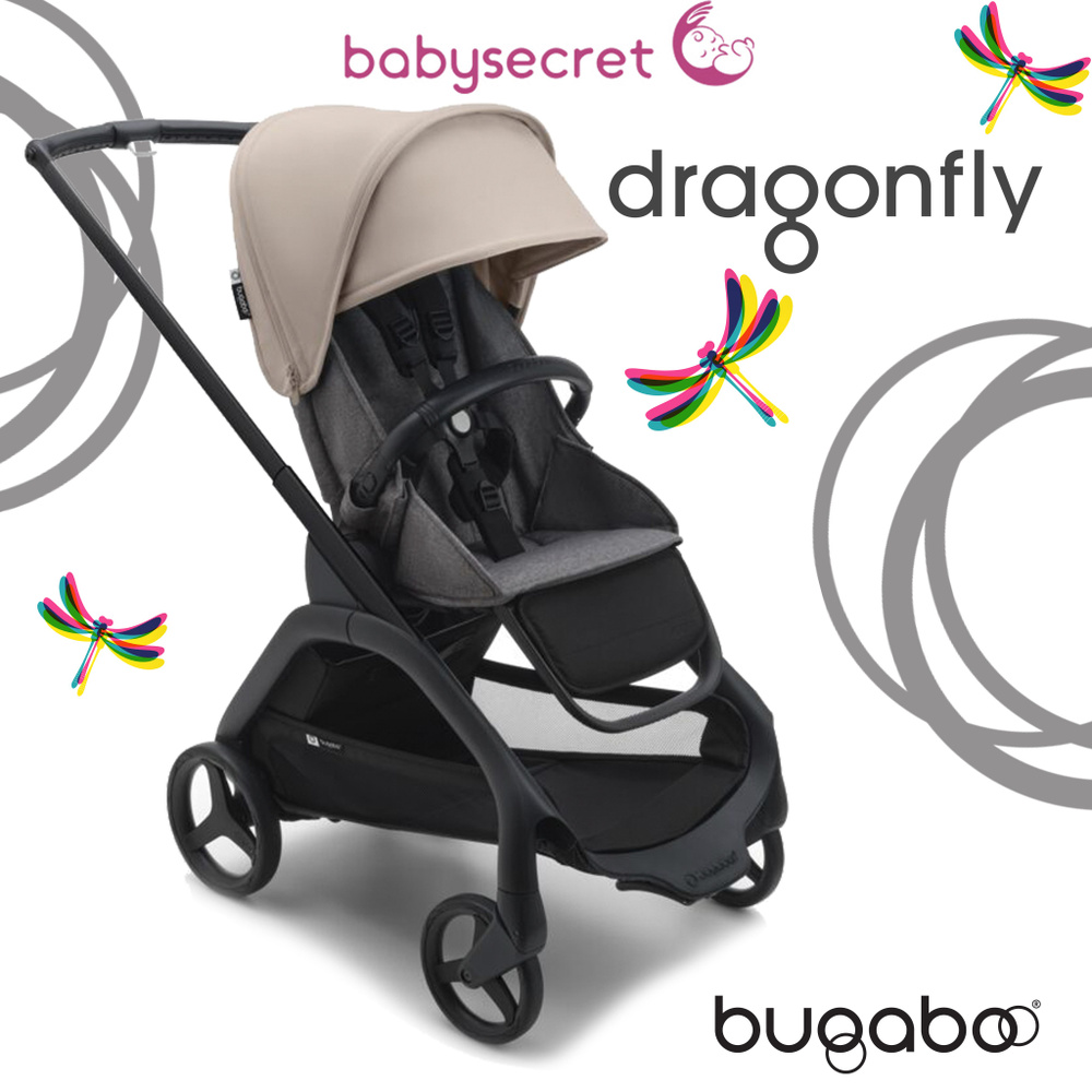 Коляска прогулочная Bugaboo Dragonfly на шасси Black/grey/desert taupe #1