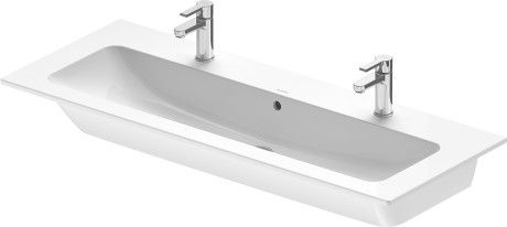 Умывальник DURAVIT ME by Starck 1230х490 2 отверстия под смеситель, перелив 2361120024  #1