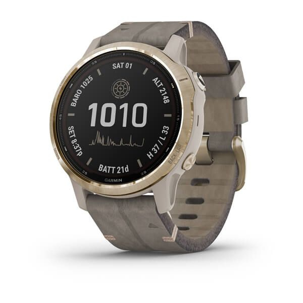 Часы для спорта Garmin Fenix 6S Pro Solar Light gold #1