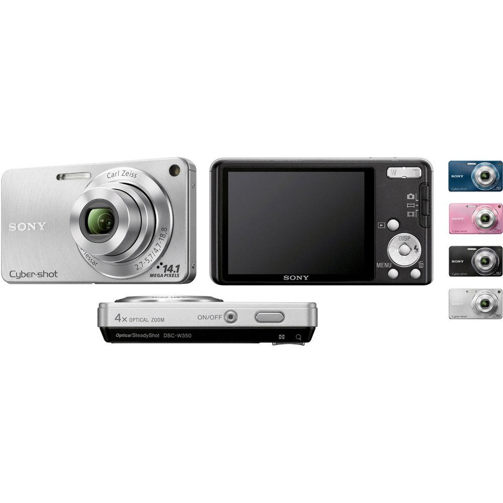 Sony Cyber-shot DSC-W350 Silver Компактный фотоаппарат купить на