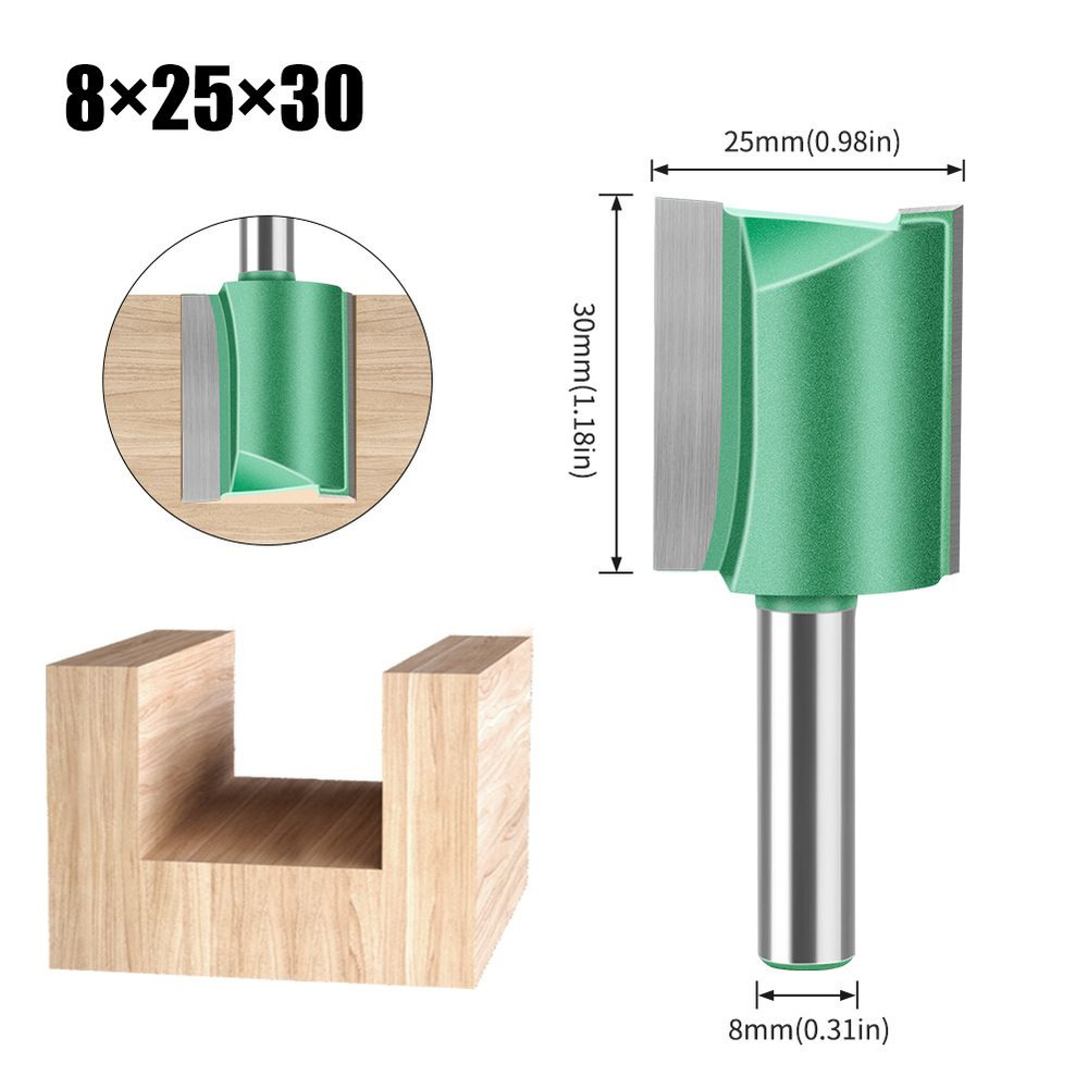 фреза пазовая прямая по дереву 25 x 30 мм,хвостовика 8 мм #1