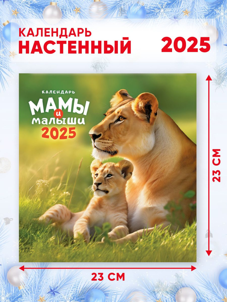 Перекидной календарь на 2025 г, 46*23 см Мамы и малыши #1