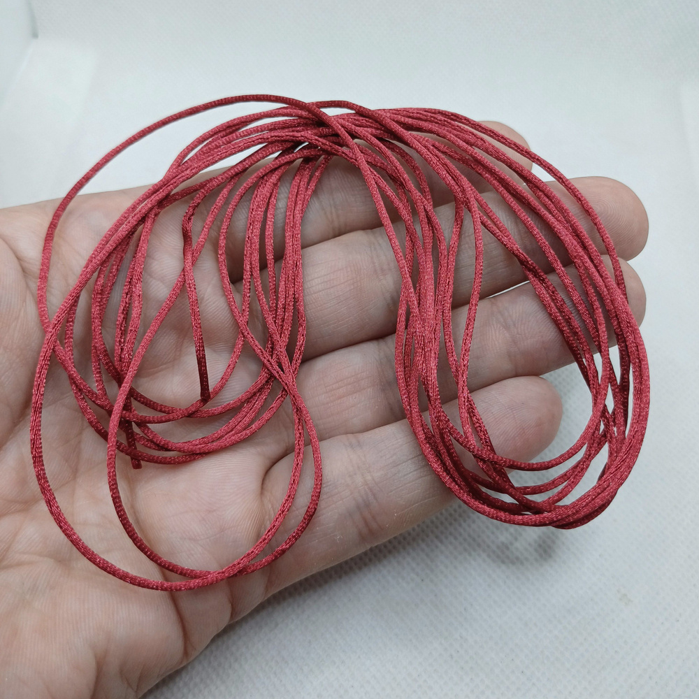 Шнурок для крестика и плетения браслетов - 3 метра. Шнур для рукоделия ...