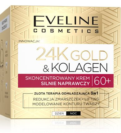 Eveline Cosmetics Крем для лица восстанавливающий Концентрированный день/ночь 60+, 24K GOLD & COLLAGEN #1