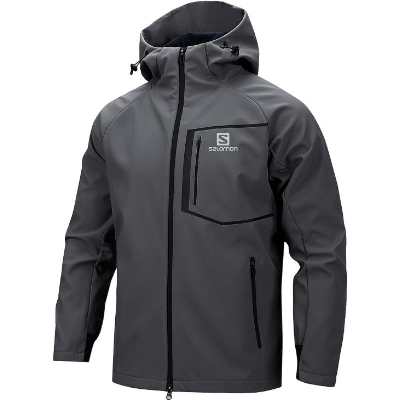 Ветровка Мужской Salomon серый, размер 54 Длинный Еврозима купить c ...