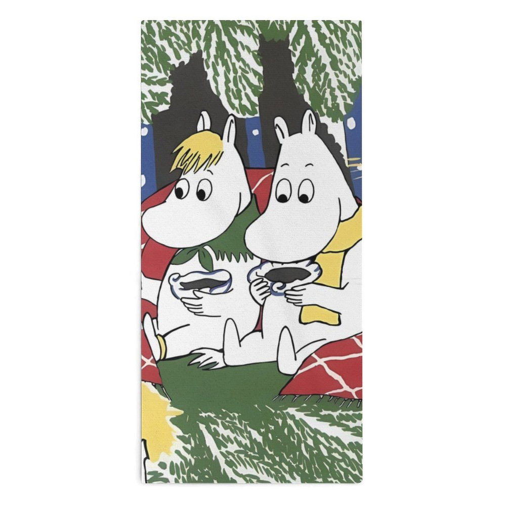 Moomin Полотенце для лица, рук, Микрофибра, 30x70 см, разноцветный, 1 шт.  #1