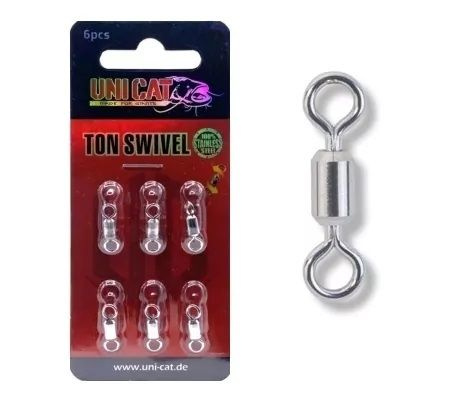 Вертлюги на сома 19 мм Uni Cat (Юни Кэт) - Ton Swivel 105 кг, 6 шт #1