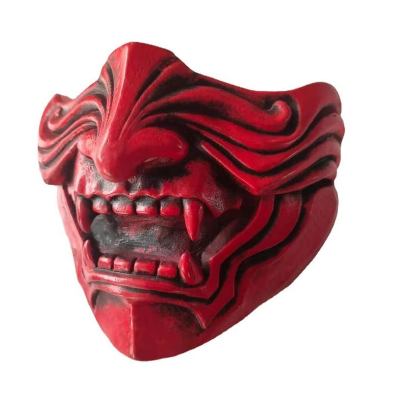 Маска самурая демона для Хэллоуина /косплей Японская латексная маска ...