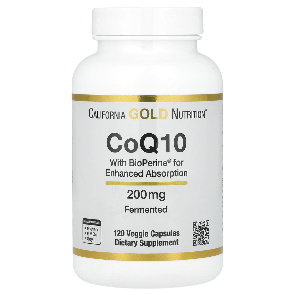 Коэнзим Q10 с Bioperine, пищевая добавка, California Gold Nutrition ...