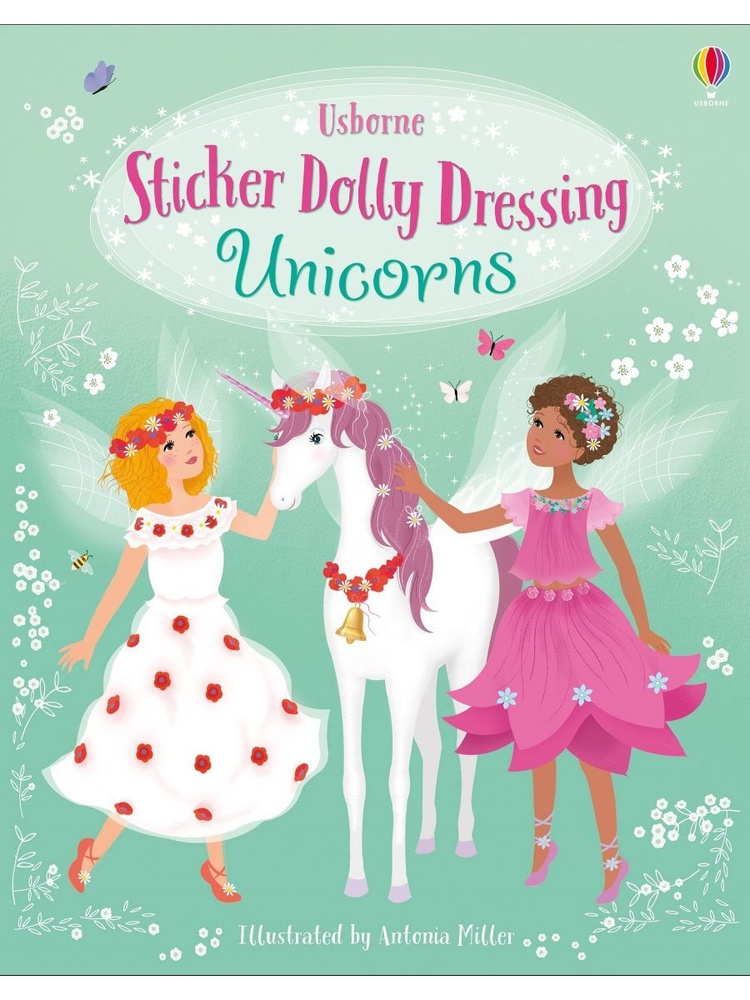 Usborne Sticker Dolly Dressing Unicorns "единороги" детская книга с кукольными наклейками | Уотт Фиона #1