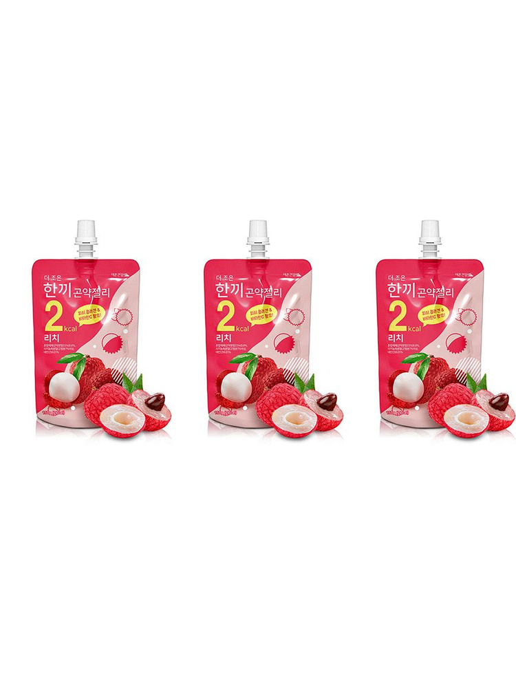 Питьевое желе THEZOEN Diet Konjac Jelly Lychee Flavor со вкусом личи, 3 шт x 150 мл  #1