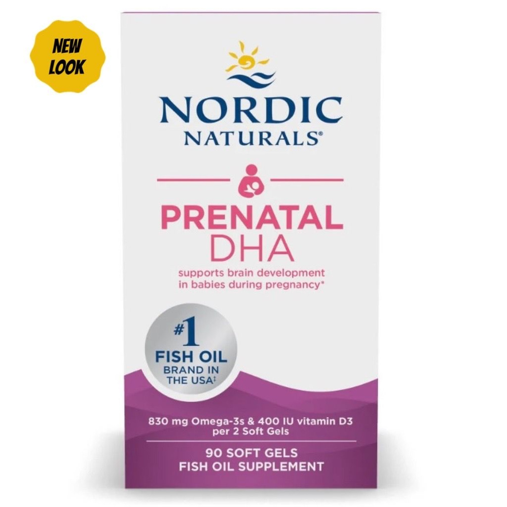 Nordic Naturals, Prenatal DHA, омега-3 и D3 без ароматизаторов, 830 мг, 90 капсул  #1