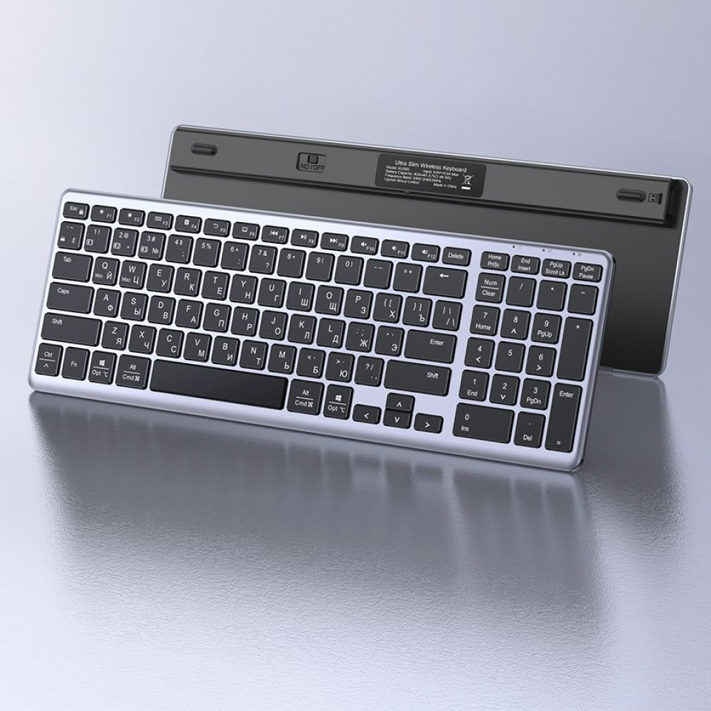 Клавиатура беспроводная UGREEN KU005 (15956) 2.4GHz Bluetooth 5.0 Ultra Slim Wireless Keyboard. Цвет: #1