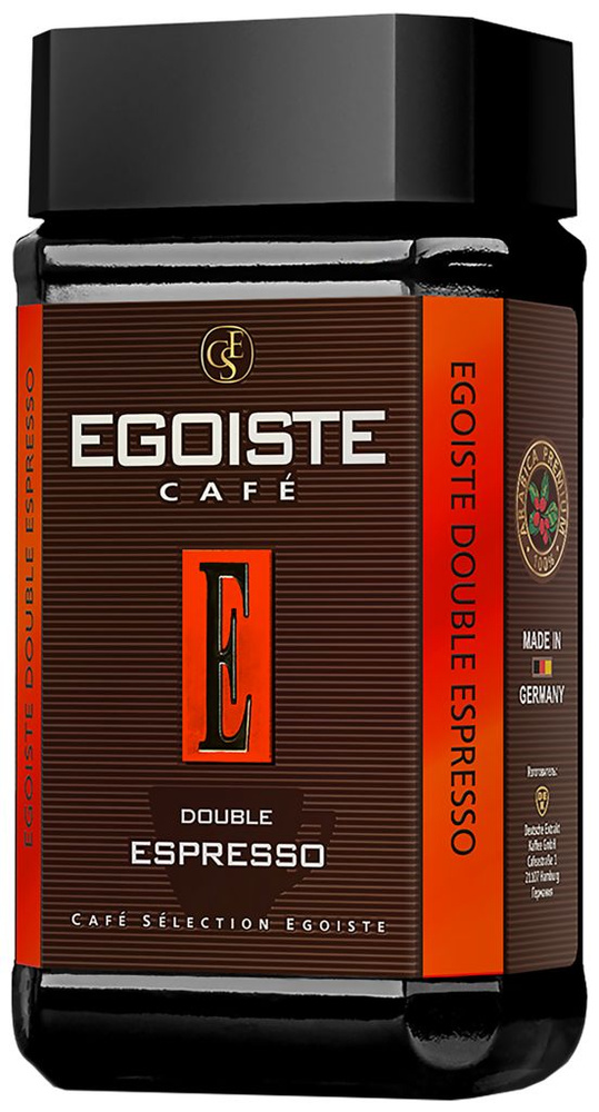 Кофе растворимый EGOISTE Double Espresso Freeze Jar сублимированный ст/б, 100г  #1