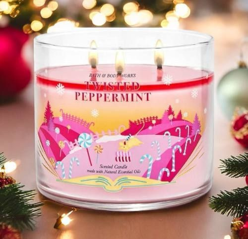 Свеча Bath & Body Works Twisted Peppermint Scented Candle #1