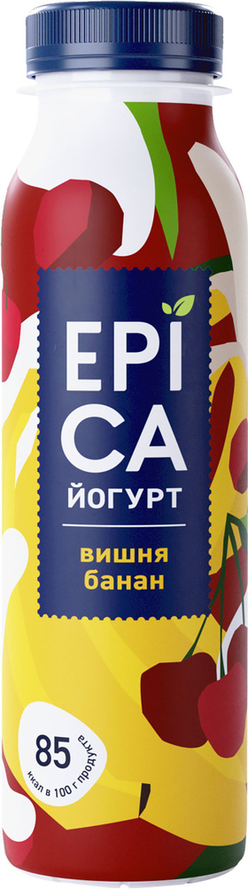 Йогурт питьевой EPICA с вишней и бананом 2,5%, без змж, 260г #1