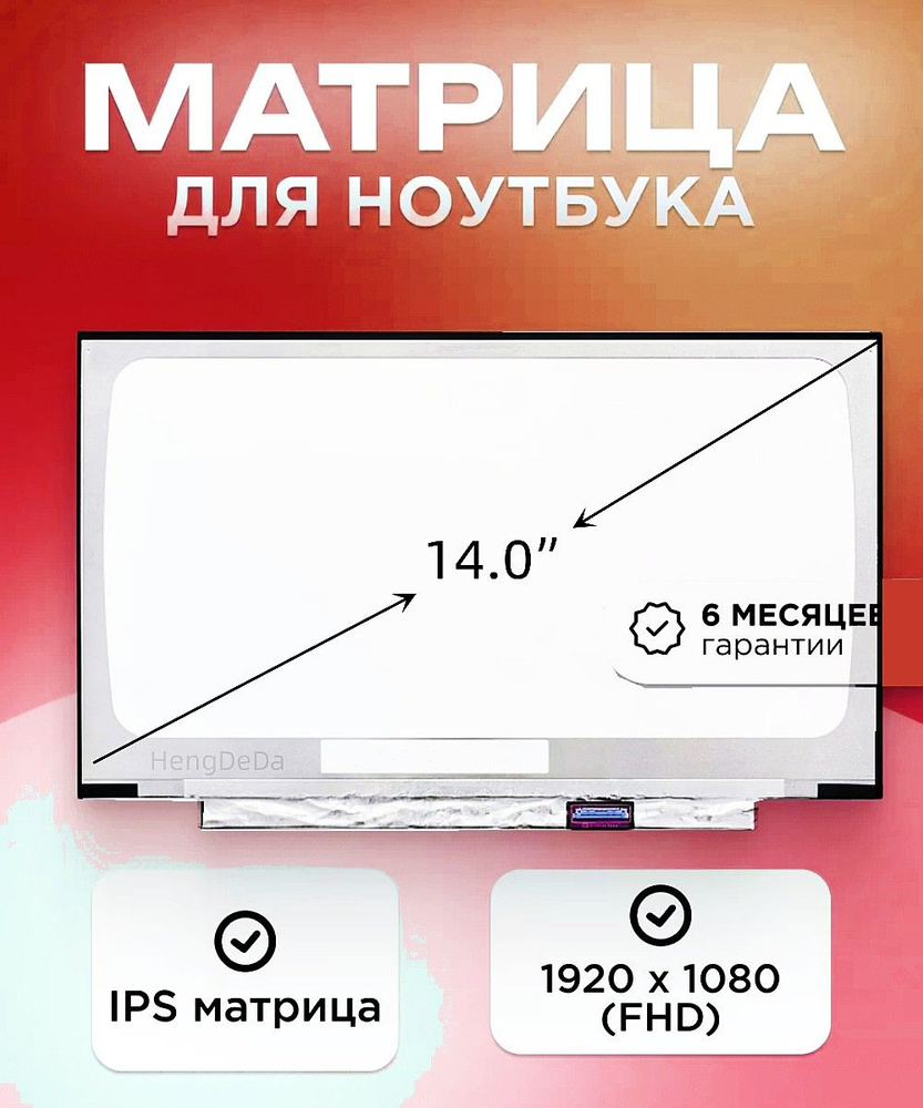 14-дюймовый для HP 14S-DQ0000 Series экран ноутбука (1920*1080), IPS, матовая  #1