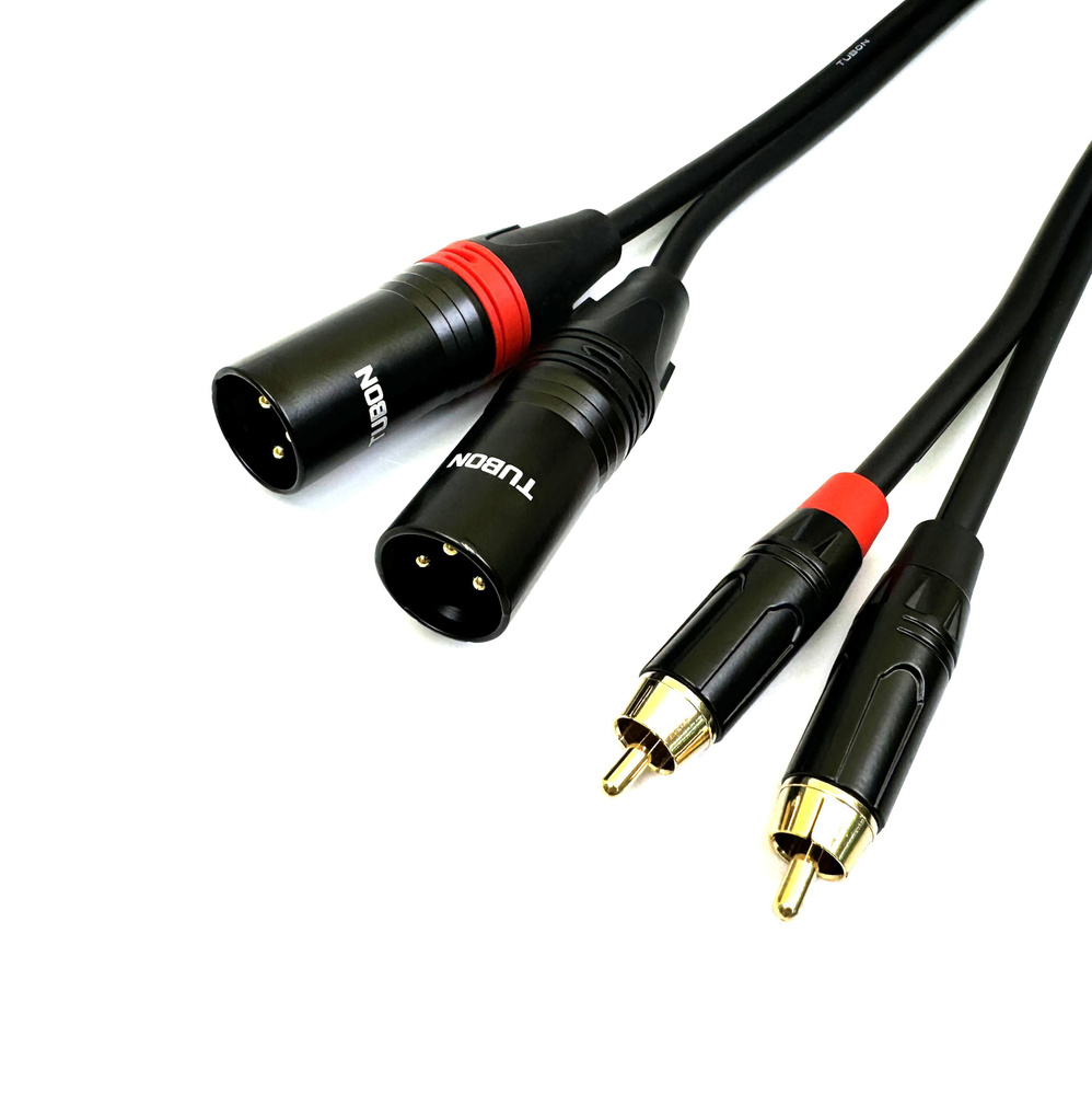 Кабель TUBON Микрофонный межблочный 2 x XLR (F) Female - 2 x RCA (M) Male OD6.0 ПВХ 2XM2R002 3м  #1