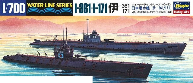 Сборная модель 49433-Подводная лодка SUBMARINE I-361/I-171 Hasegawa #1