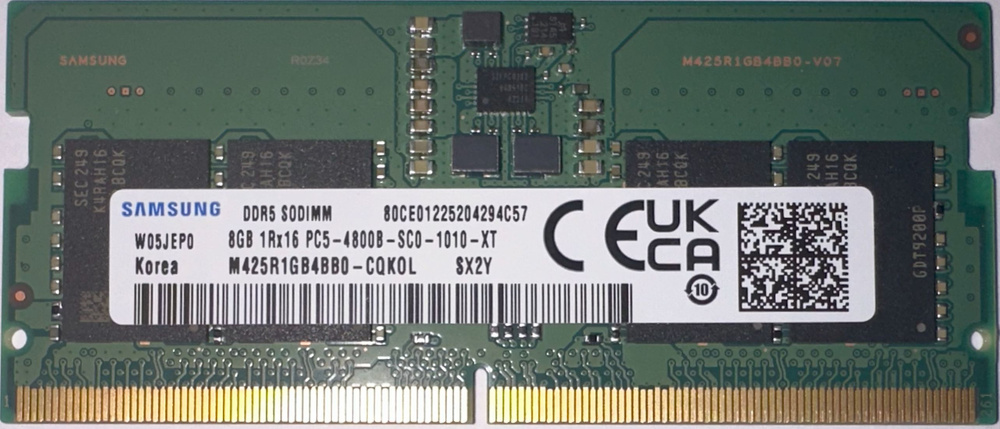 16GB Samsung DDR5 8GBx2 SO-DIMM 4800 メモリ Модуль оперативной памяти Samsung DDR5 PC38400 4800 MHz CL 40