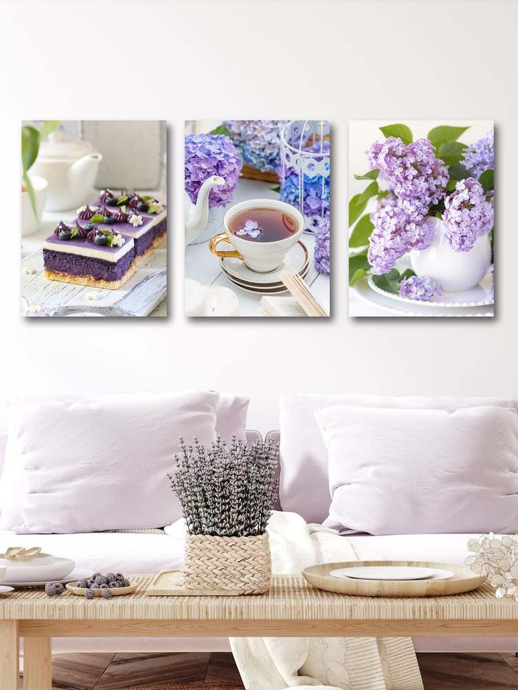 Модульные картины для интерьера AngeArt, набор 3 шт, 30*40 см #1