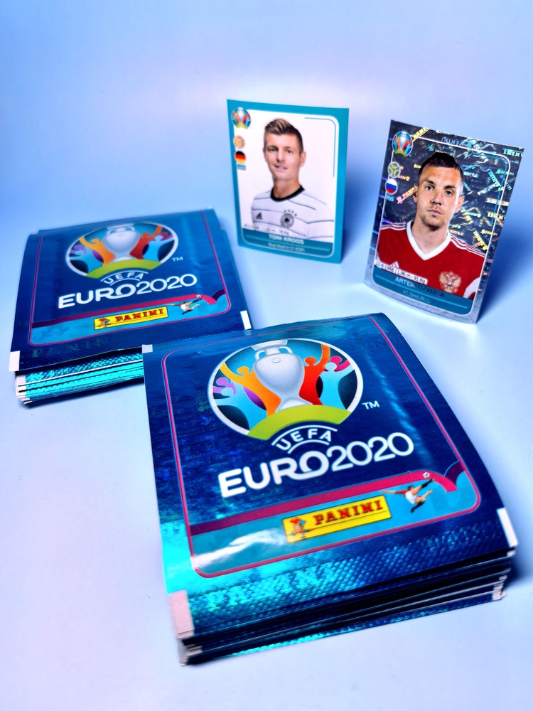 50 пакетиков наклейки panini евро 2020 preview #1